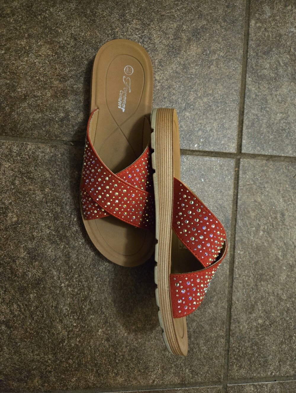 Red Sparkle Sandals
